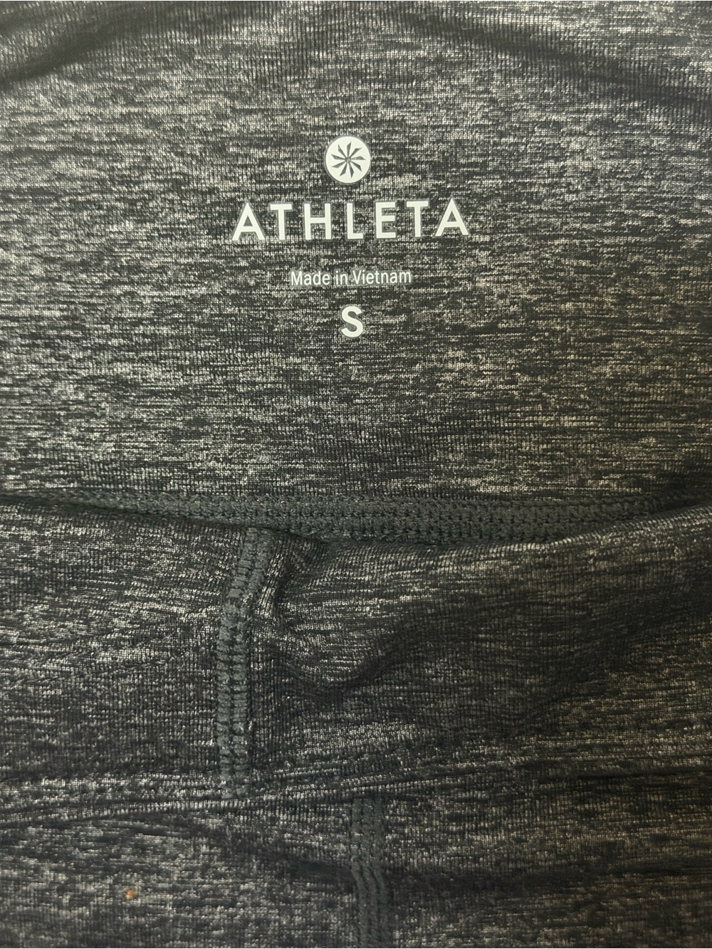 Athleta Dark Charcoal Gray Performance Leggings with Lattice Cuff - Picture 3 of 3